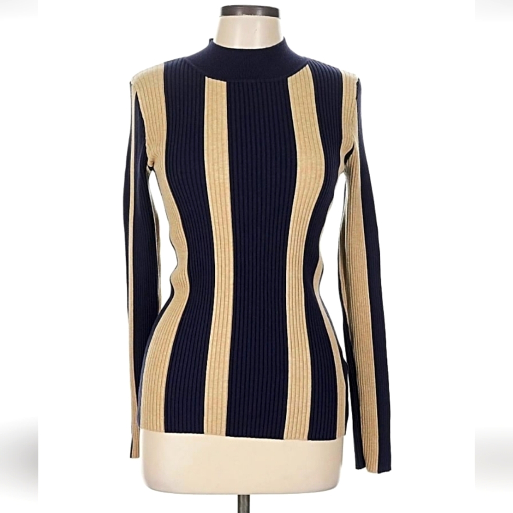 Scotch & Soda Vertical Ribbed Stripes Sweater 70s Vibe Excel Used Cond Large Top